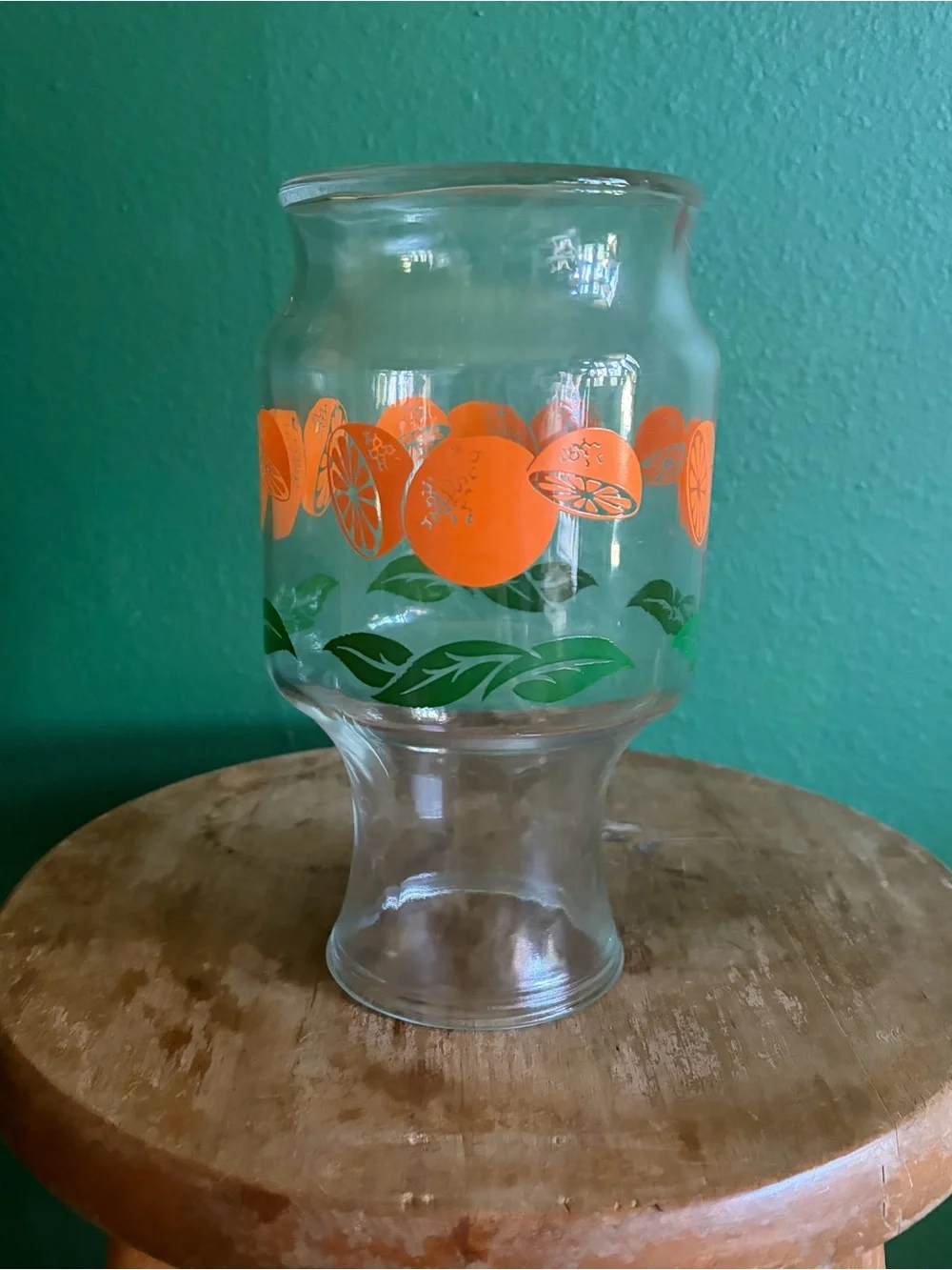 Vintage Anchor Hocking Orange Juice Pitcher, missing lid 6 cups